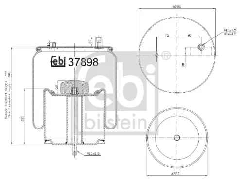 FEBI BILSTEIN FEBI BILSTEIN 37898 Febi Rear Left Or Right Air Bag Suspension Spring For Renault Trucks Magn 
