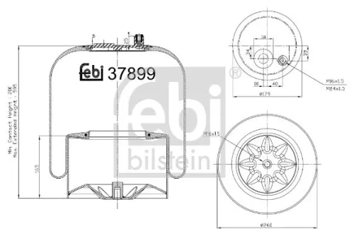 FEBI BILSTEIN FEBI BILSTEIN 37899 Febi Rear Left Or Right Air Bag Suspension Spring For Mercedes-benz Actro 