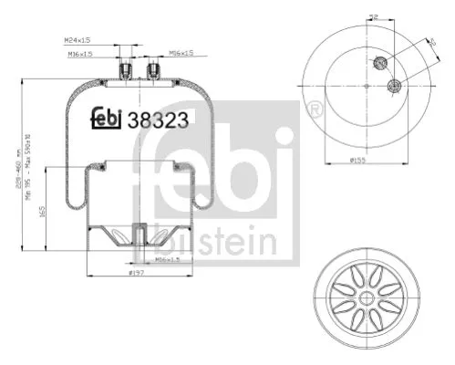 Febi Front Front And Rear Rear Air Bag Suspension Spring For Mercedes-benz 