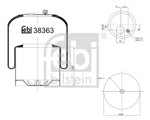 FEBI BILSTEIN FEBI BILSTEIN 38363 Febi Rear Left Or Right Air Bag Suspension Spring For Mercedes-benz Atego 