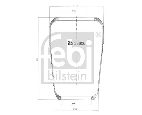 FEBI BILSTEIN FEBI BILSTEIN 38606 Febi Front Left Front Right Air Bag Suspension Spring For Volvo Fh12 