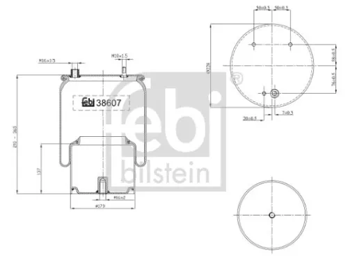 FEBI BILSTEIN FEBI BILSTEIN 38607 Febi Rear Left Or Right Air Bag Suspension Spring For Daf 85 Cf Cf 75 Cf  
