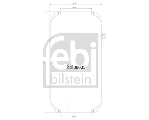 FEBI BILSTEIN FEBI BILSTEIN 38633 Febi Rear Air Bag Suspension Spring For Iveco Eurostar Eurotech Mp Eurotech 