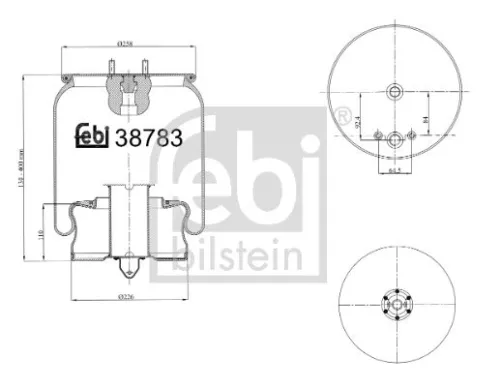 FEBI BILSTEIN FEBI BILSTEIN 38783 Febi Front Left Front Right Air Bag Suspension Spring For Volvo 7300 8500 8 