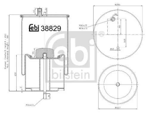FEBI BILSTEIN FEBI BILSTEIN 38829 Febi Rear Left Or Right Air Bag Suspension Spring For Renault Trucks Volv 
