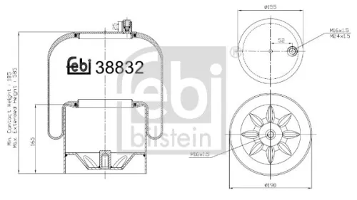 FEBI BILSTEIN FEBI BILSTEIN 38832 Febi Rear Left Or Right Air Bag Suspension Spring For Mercedes-benz Actro 