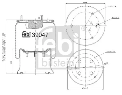 FEBI BILSTEIN FEBI BILSTEIN 39047 Febi Air Bag Suspension Spring For Daf Renault Trucks F 2100 F 2200 F 2300  