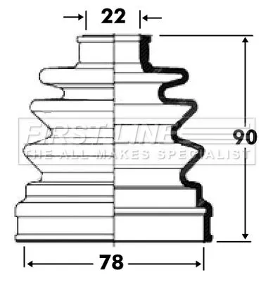 FIRST LINE FIRST LINE FCB2809  FIRST LINE Drive Shaft Cv Boot Kit 