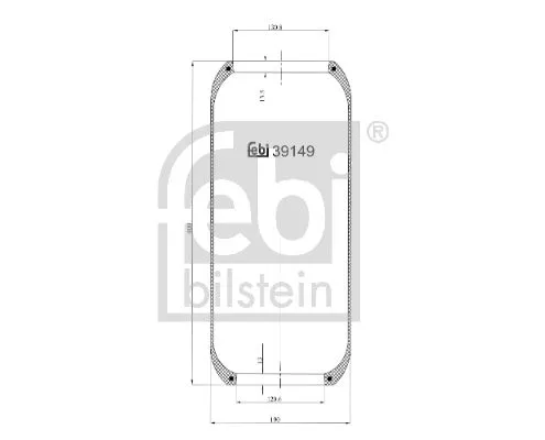 FEBI BILSTEIN FEBI BILSTEIN 39149 Febi Air Bag Suspension Spring For Volvo 7700 8500 8700 9700 9900 B12 B9 
