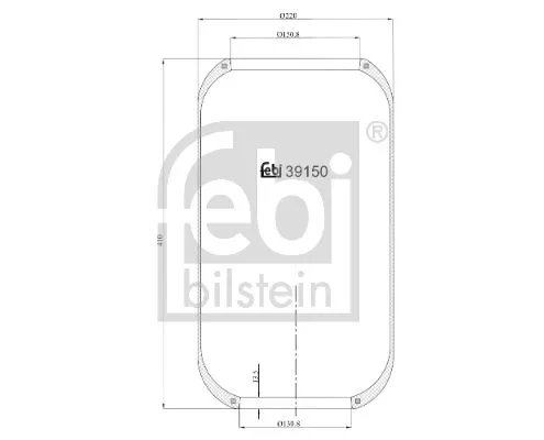 FEBI BILSTEIN FEBI BILSTEIN 39150 Febi Front Left Front Right Air Bag Suspension Spring For Volvo B10 B12 