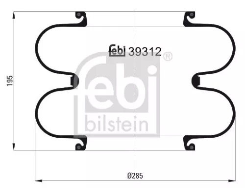FEBI BILSTEIN FEBI BILSTEIN 39312 Febi Air Bag Suspension Spring 
