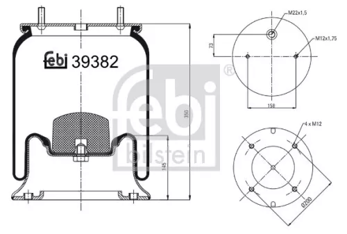 FEBI BILSTEIN FEBI BILSTEIN 39382 Febi Air Bag Suspension Spring 