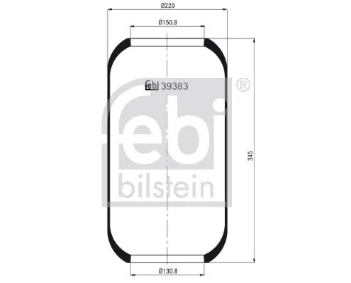 FEBI BILSTEIN FEBI BILSTEIN 39383 Febi Air Bag Suspension Spring For Volvo 7300 8500 9700 9900 B10 B12 F10 F1 