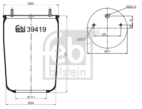 FEBI BILSTEIN FEBI BILSTEIN 39419 Febi Air Bag Suspension Spring 