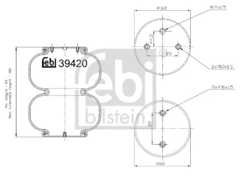 FEBI BILSTEIN FEBI BILSTEIN 39420 Febi Air Bag Suspension Spring 