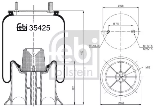 FEBI BILSTEIN FEBI BILSTEIN 39425 Febi Air Bag Suspension Spring 