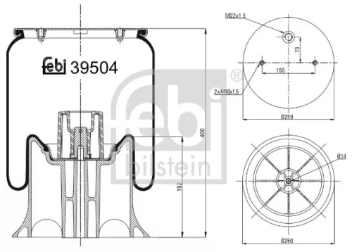 FEBI BILSTEIN FEBI BILSTEIN 39504 Febi Air Bag Suspension Spring 