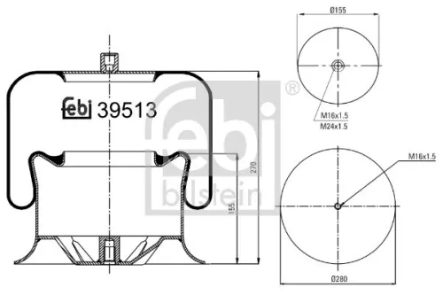FEBI BILSTEIN FEBI BILSTEIN 39513 Febi Front Left Front Right Air Bag Suspension Spring For Mercedes-benz Act 