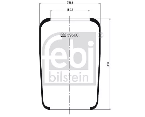 FEBI BILSTEIN FEBI BILSTEIN 39560 Febi Air Bag Suspension Spring For Daf Man Mercedes-benz Renault Trucks Hoc 