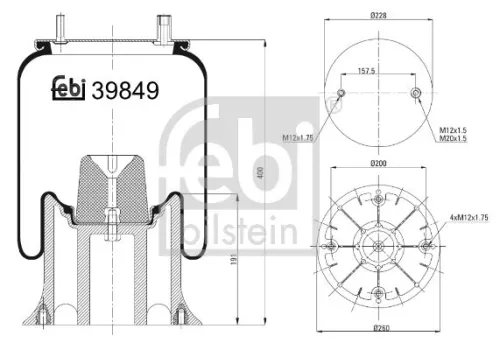 Febi Air Bag Suspension Spring