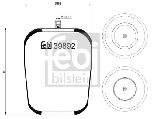 FEBI BILSTEIN FEBI BILSTEIN 39892 Febi Air Bag Suspension Spring 