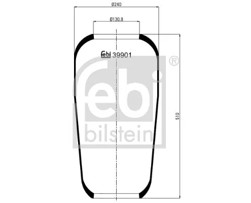 FEBI BILSTEIN FEBI BILSTEIN 39901 Febi Front Rear Air Bag Suspension Spring For Man E2000 F2000 F90 F90 Unter 