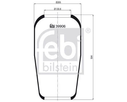 Febi Rear Air Bag Suspension Spring For Mercedes-benz Lk/ln2