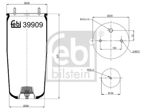 Febi Air Bag Suspension Spring