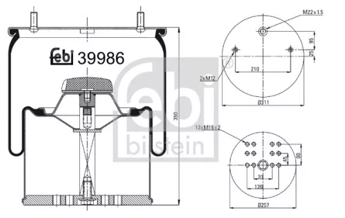 FEBI BILSTEIN FEBI BILSTEIN 39986 Febi Air Bag Suspension Spring 