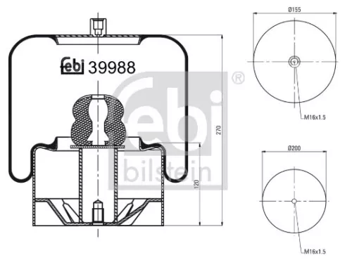 FEBI BILSTEIN FEBI BILSTEIN 39988 Febi Air Bag Suspension Spring 
