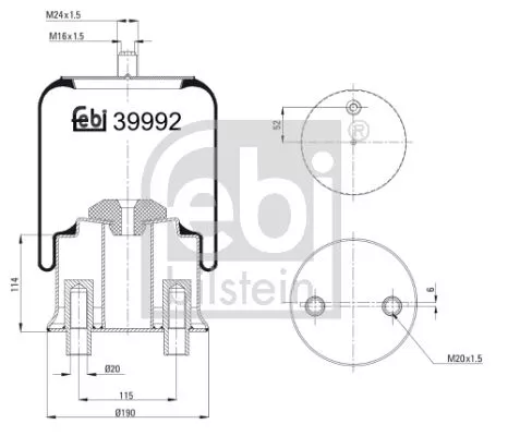 FEBI BILSTEIN FEBI BILSTEIN 39992 Febi Front Left Front Right Air Bag Suspension Spring For Mercedes-benz Ate 