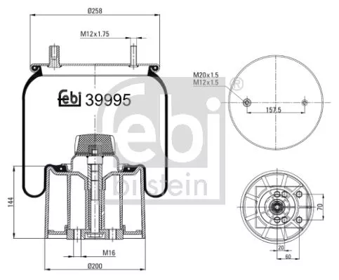 FEBI BILSTEIN FEBI BILSTEIN 39995 Febi Air Bag Suspension Spring 