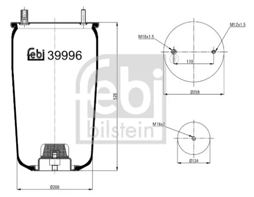 FEBI BILSTEIN FEBI BILSTEIN 39996 Febi Air Bag Suspension Spring 