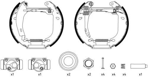 MINTEX MINTEX MSP080 1x Brake Shoe Set 
