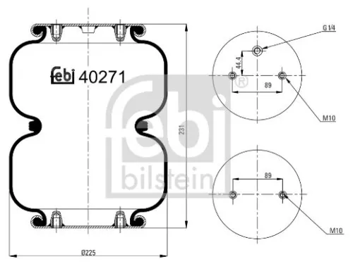 FEBI BILSTEIN FEBI BILSTEIN 40271 Febi Air Bag Suspension Spring 