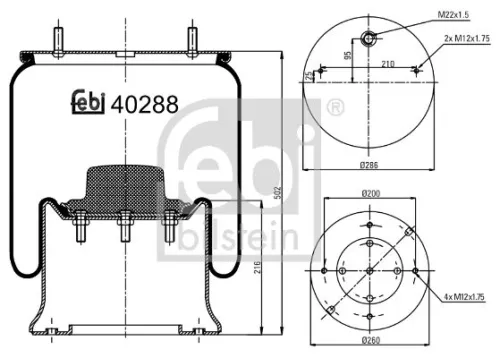 FEBI BILSTEIN FEBI BILSTEIN 40288 Febi Air Bag Suspension Spring 