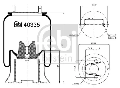 FEBI BILSTEIN FEBI BILSTEIN 40335 Febi Air Bag Suspension Spring 