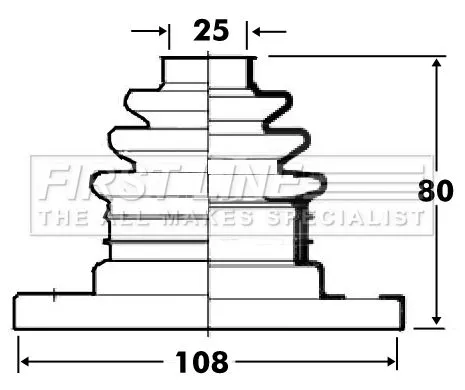  FIRST LINE Drive Shaft Cv Boot Kit