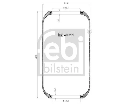 FEBI BILSTEIN FEBI BILSTEIN 40399 Febi Rear Left Or Right Air Bag Suspension Spring For Volvo 7300 8300 850 