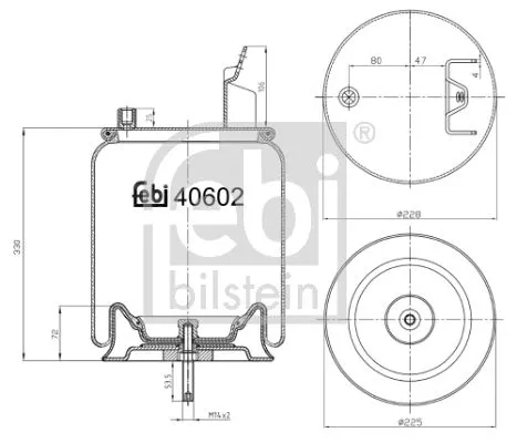 FEBI BILSTEIN FEBI BILSTEIN 40602 Febi Front Rear Left Or Right Air Bag Suspension Spring For Volvo Fh Fh I 