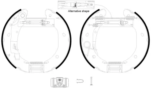 1x Brake Shoe Set