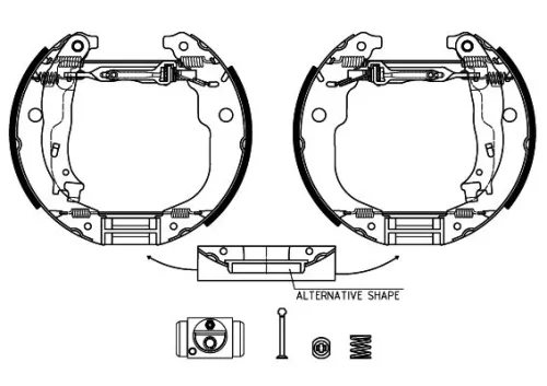 1x Brake Shoe Set