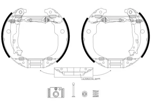1x Brake Shoe Set