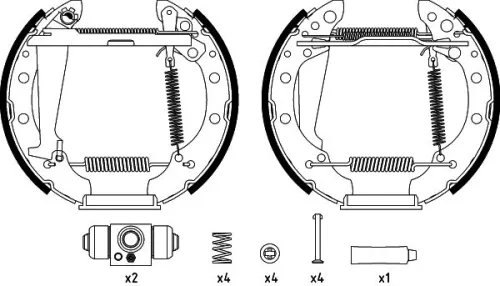 1x Brake Shoe Set