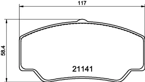 1x MINTEX MDB1341 Brake Pad Set