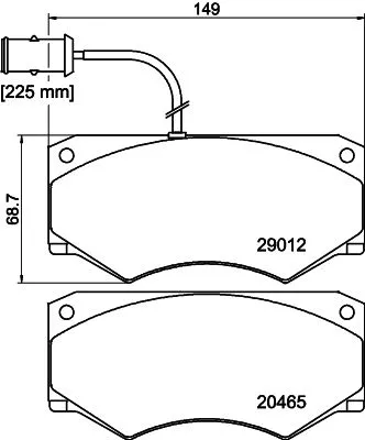 1x MINTEX MDB1367 Brake Pad Set