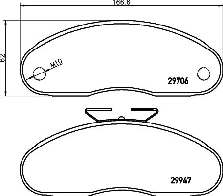 1x MINTEX MDB1471 Brake Pad Set