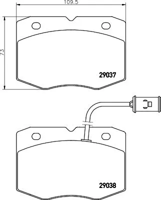 1x MINTEX MDB1561 Brake Pad Set