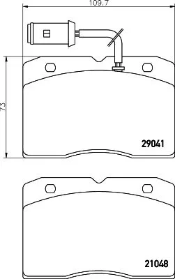 1x MINTEX MDB1644 Brake Pad Set