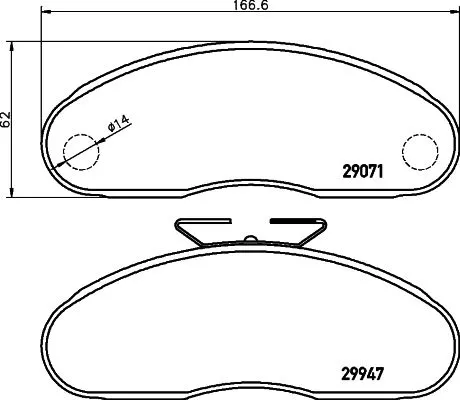 1x MINTEX MDB1721 Brake Pad Set